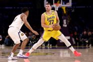Doncic Leads Lakers Romp Over Nuggets, Kings Upset Cavs