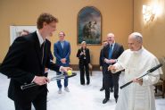 Tennis Champ Jannik Sinner Meets Pope Leo, Offers Quick Rally