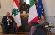 President Aoun Arrives in Rome, Meets with Meloni
