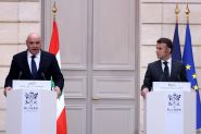 Macron and Aoun Denounce Israel's \