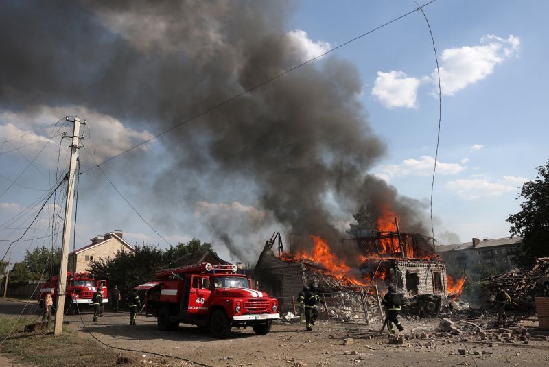 Ukraine Drone Sparks Huge Fire at Russia Gas Site