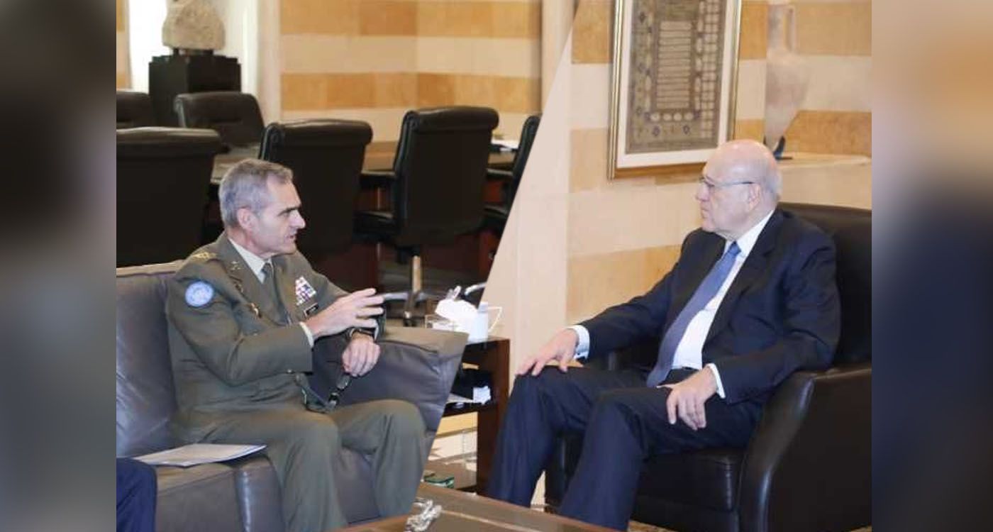 Mikati to UNIFIL Commander: Israel Rejects All Ceasefire Efforts