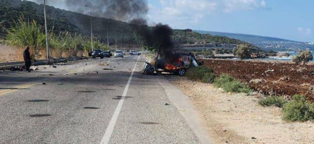 Two Dead in an Israeli airstrike on a Car in Naqoura