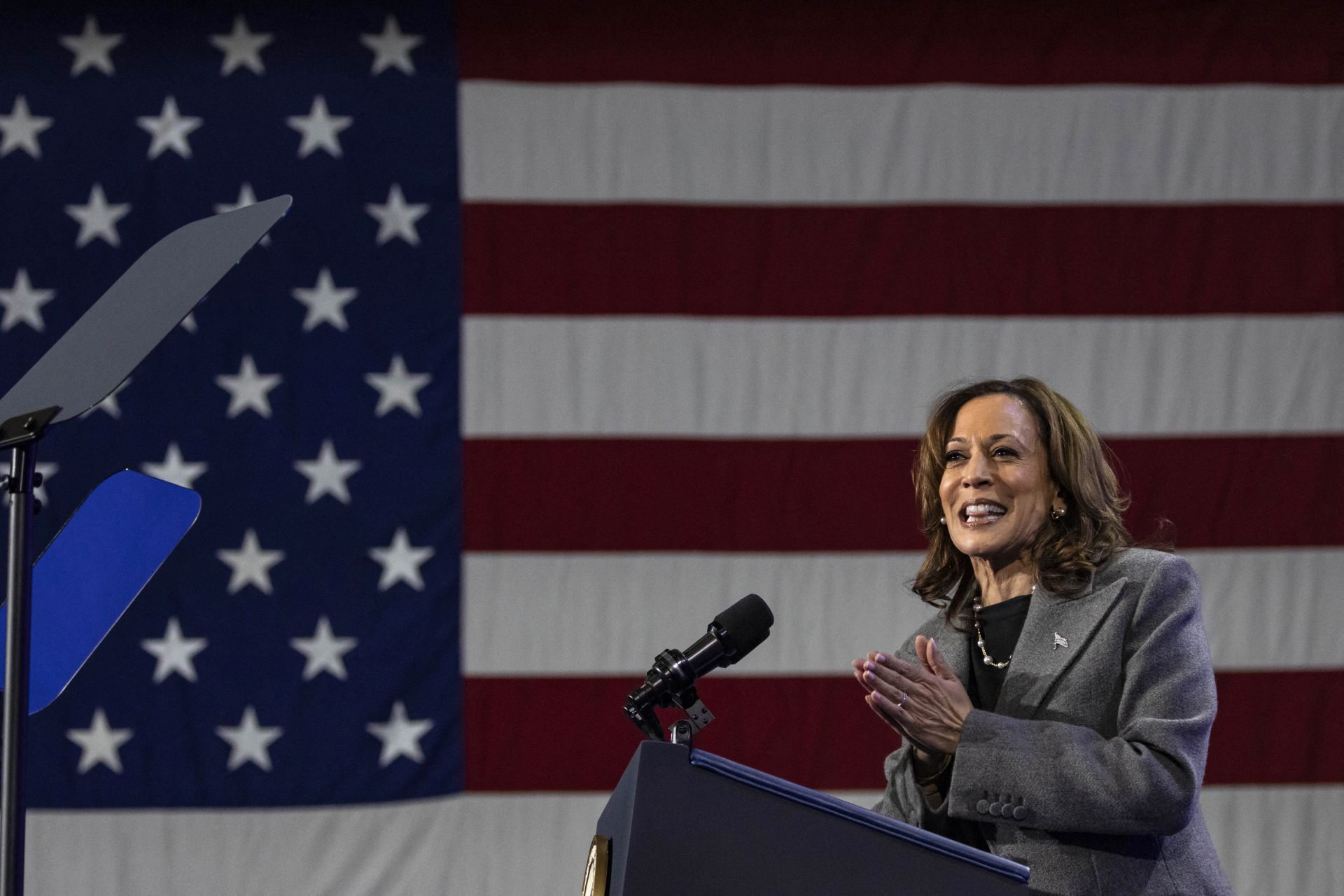 Harris turn 60, while focusing on Trump's age