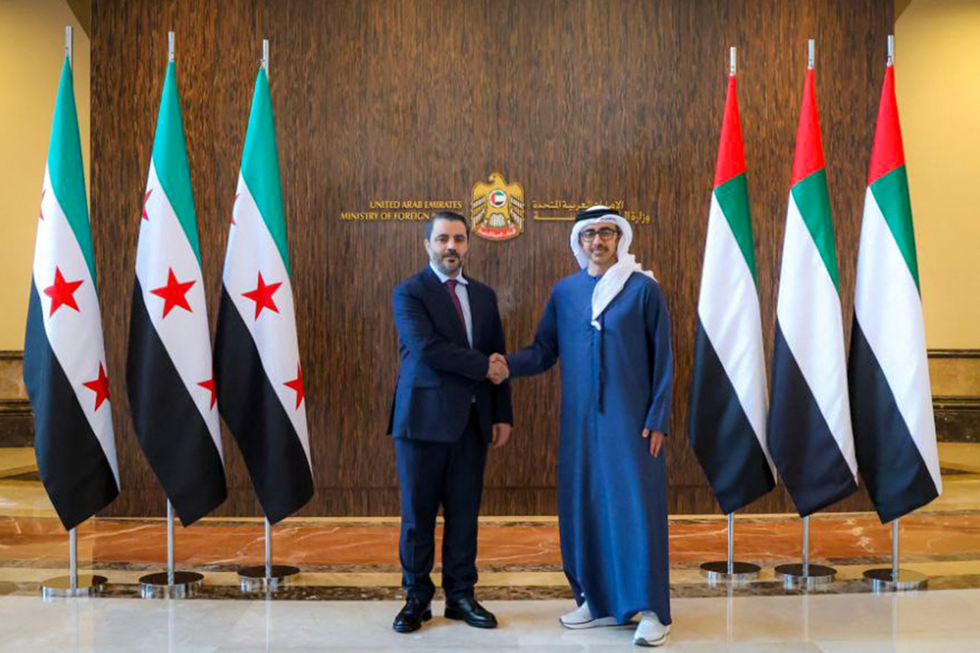 UAE and Syria Discuss Bilateral Relations in First Official Visit Since Assad's Downfall