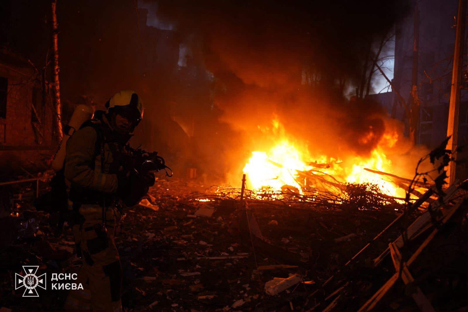 Russian drone and missile barrage kills eight in Kyiv