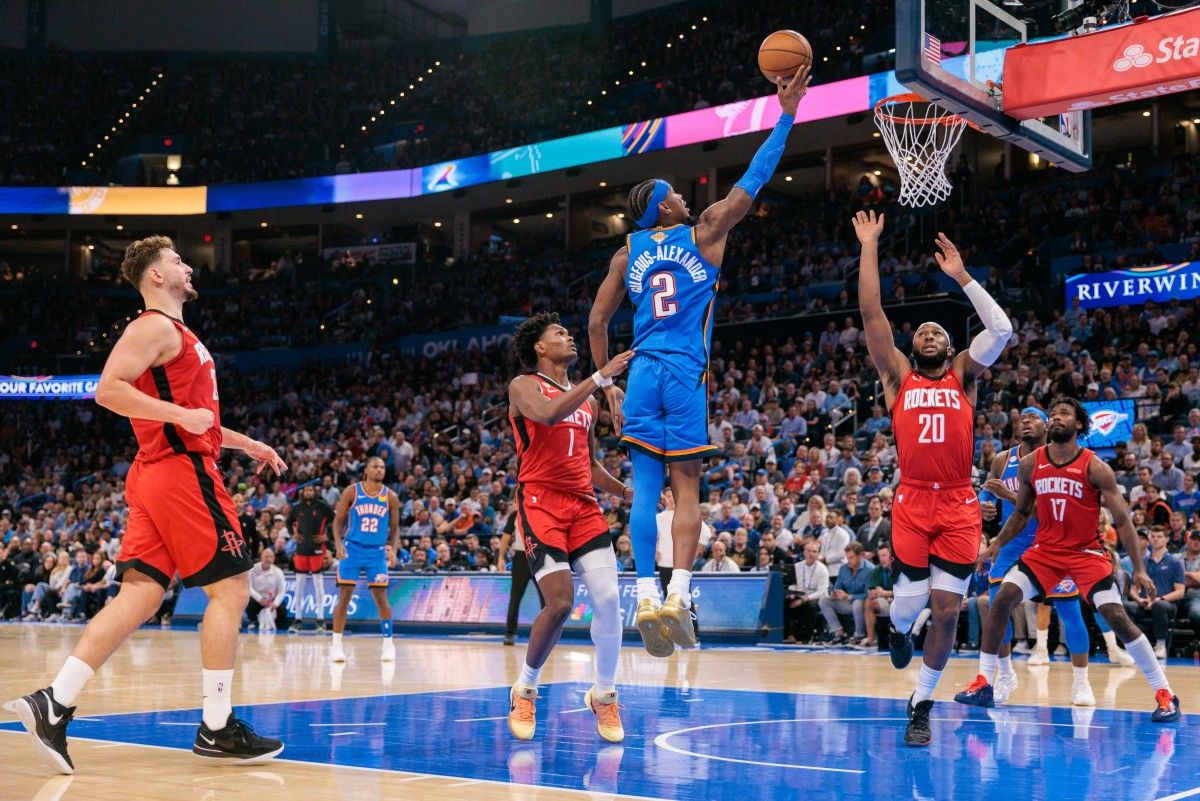 SGA Leads Thunder Past Rockets In Season-Opening Thriller