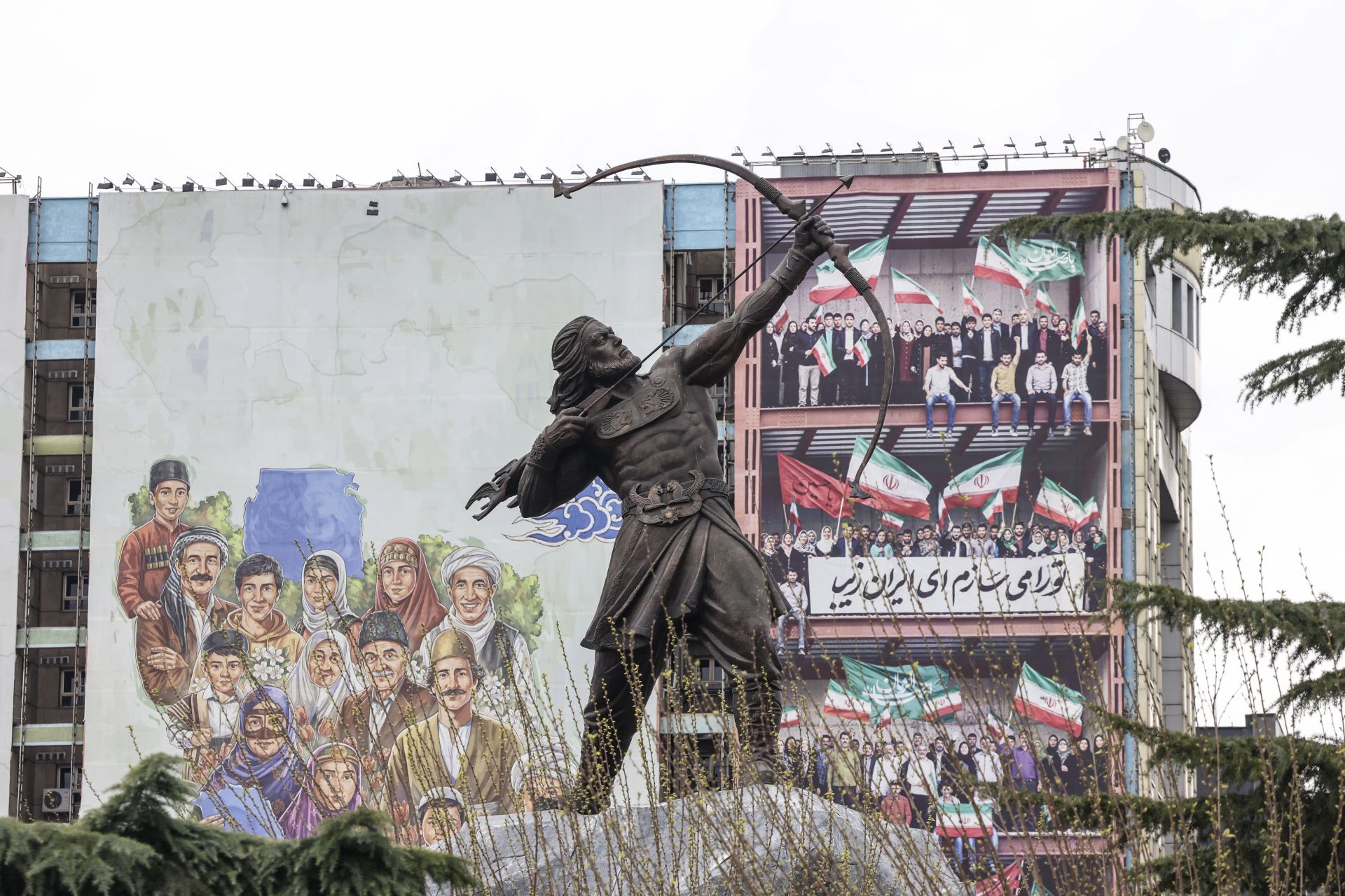 On the Streets of Tehran: Teenagers Armed With Machine Guns