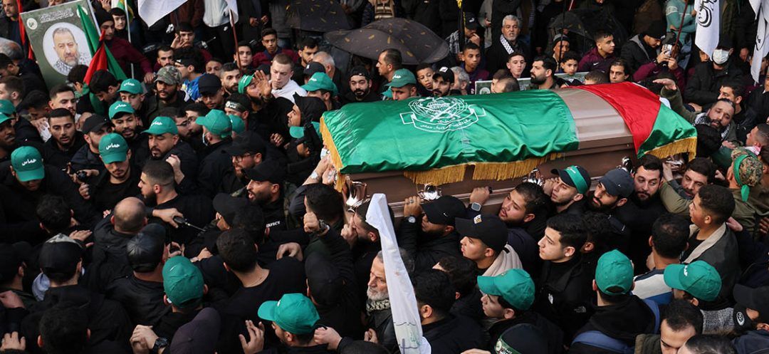 Hundreds Mourn Saleh al-Arouri at Beirut Funeral