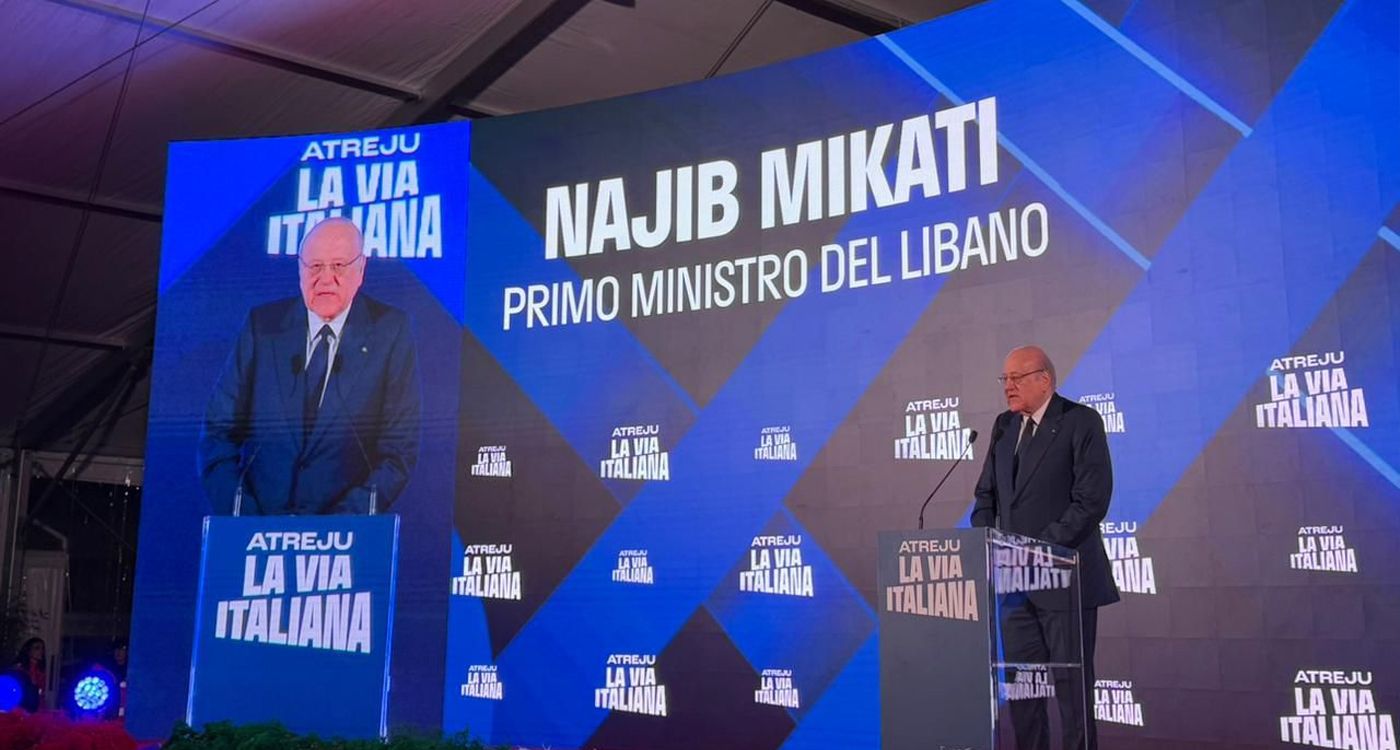 From Rome, Mikati Calls for an End to Israeli Ceasefire Violations