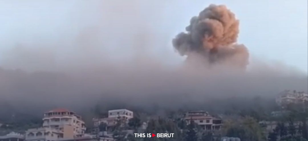 Early-Morning Israeli Strike on a Hezbollah Position in Rihan