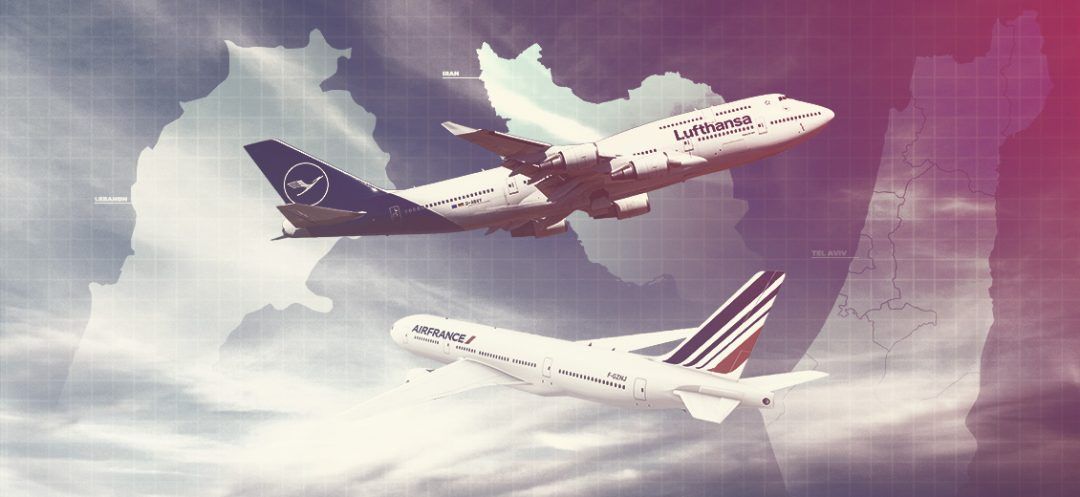 Air France and Lufthansa Suspend Flights to Beirut, Tel Aviv, and Tehran