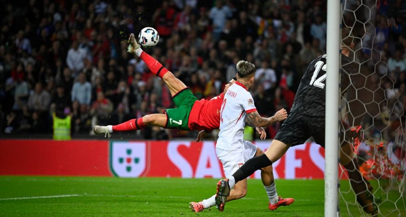 Ronaldo at Double as Portugal Reach Nations League Quarters, Spain Win