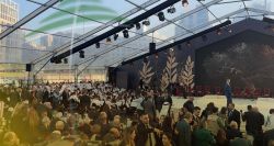 Crowds Pack Martyrs Square Ahead of the Pope's Arrival for Interfaith Gathering