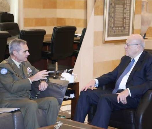 Mikati to UNIFIL Commander: Israel Rejects All Ceasefire Efforts