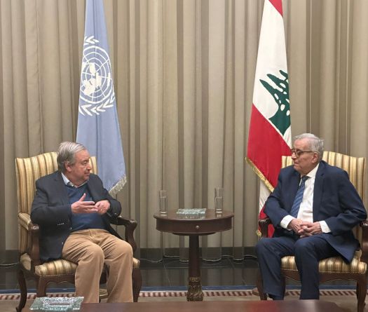 UN Chief Antonio Guterres in Lebanon on 'Solidarity Visit'