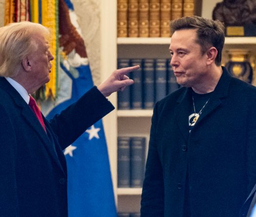 Trump and Musk Sit Side-By-Side, Months After Messy Split