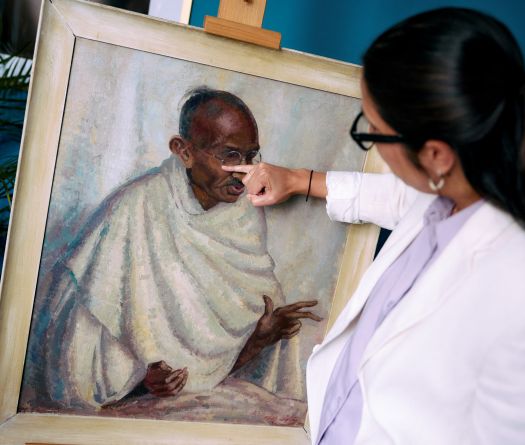 Historic 1931 Gandhi Oil Painting Fetches £152,800 at London Auction