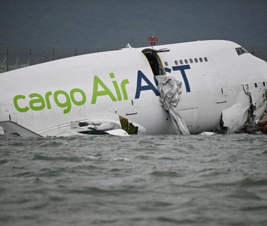 Cargo Plane Skids off Hong Kong Runway, Kills Two