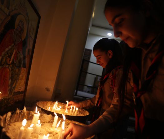 Festive Lights, Security Tight for Christmas in Damascus