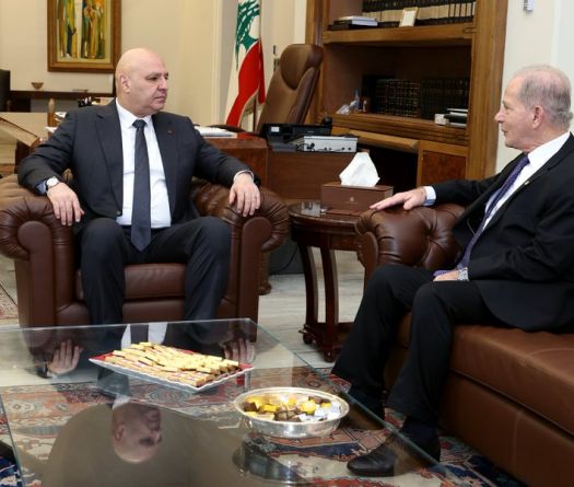Aoun and U.S. Ambassador Discuss Army Visit and Paris Conference