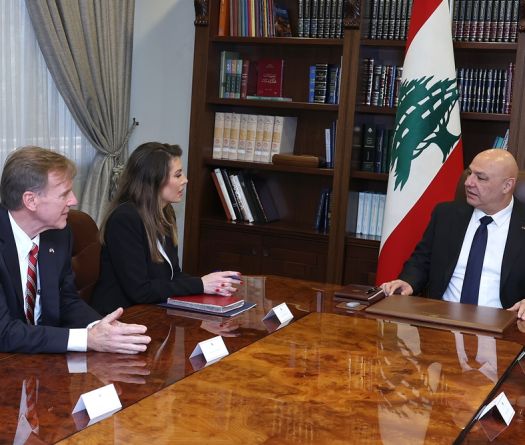 Aoun Meets U.S. Envoy Ortagus, Seeks Action on Israeli Violations