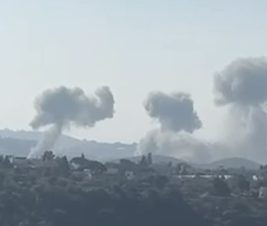 Israeli Airstrikes Hit Nabatieh, South Lebanon 