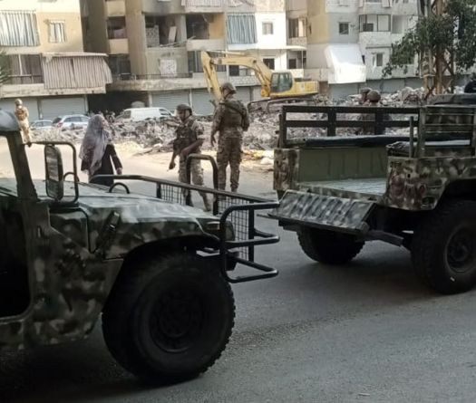 The Lebanese Army Inspects a Site in Mreijeh Under Israeli Drone Surveillance