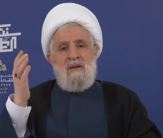 Hezbollah’s Qassem Attacks Lebanese Government and Opposes Direct Talks with Israel