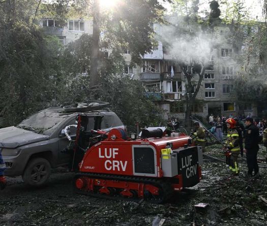 Rescuers Search Rubble After Russian Strikes on Kyiv