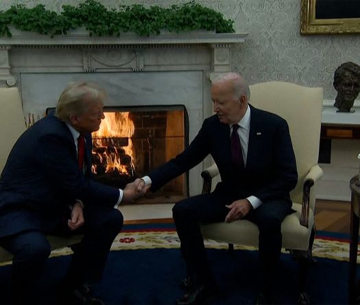 Trump, Biden Shake Hands in White House