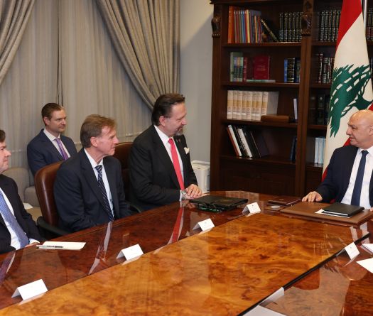 President Aoun Meets U.S. Treasury Delegation in Baabda