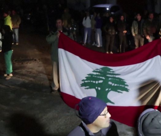 Residents celebrate Lebanese army deployment in southern village