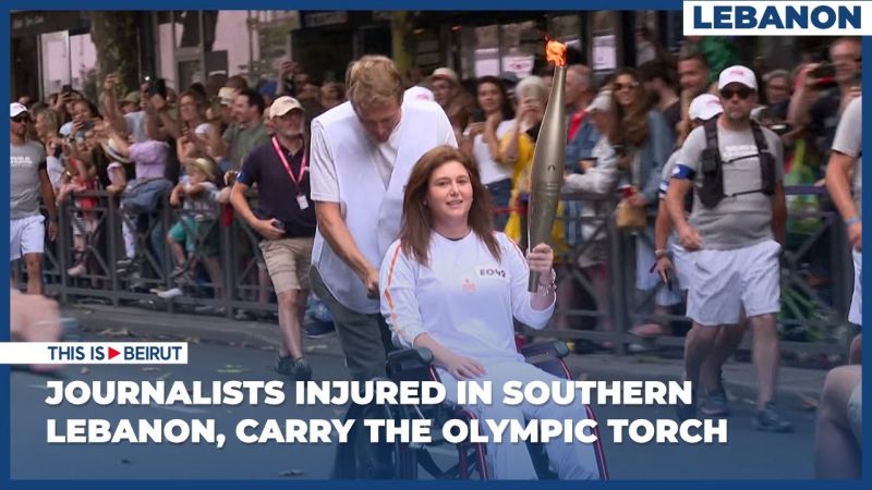 Journalists Injured in Southern Lebanon, Carry the Olympic Torch