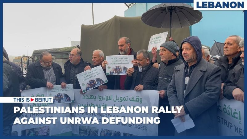 Palestinians in Lebanon Rally Against UNRWA Defunding