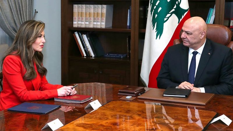 Meeting Between President J. Aoun and Ortagus: Striving for Lasting Stability and a Hezbollah-Free Lebanon