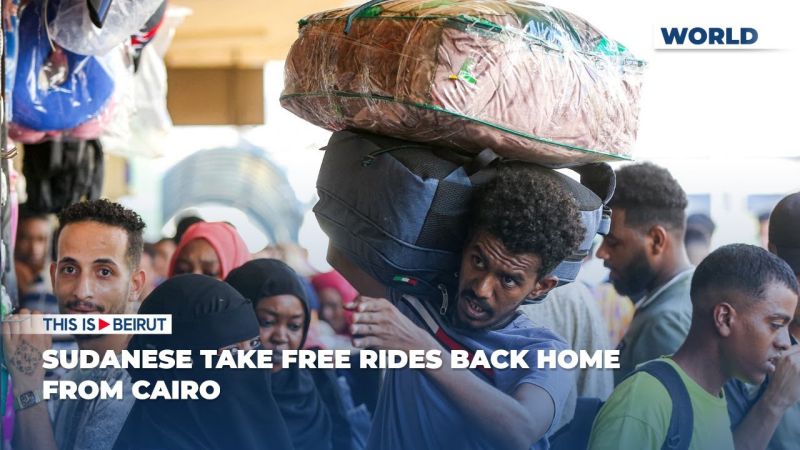 Sudanese Take Free Rides Back Home from Cairo